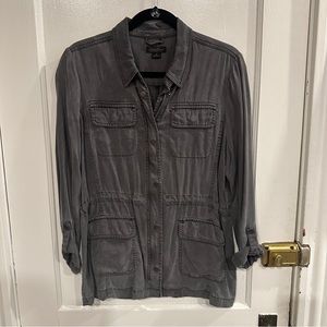 Lucky Brand lightweight utility jacket, M, grey, GUC